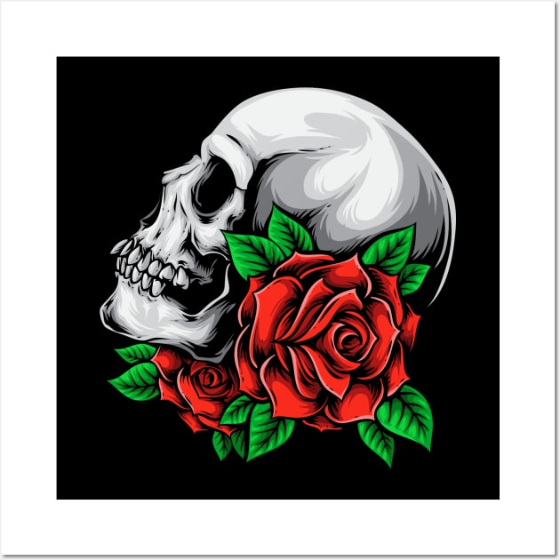 Rose Skull Wall Art by Falden